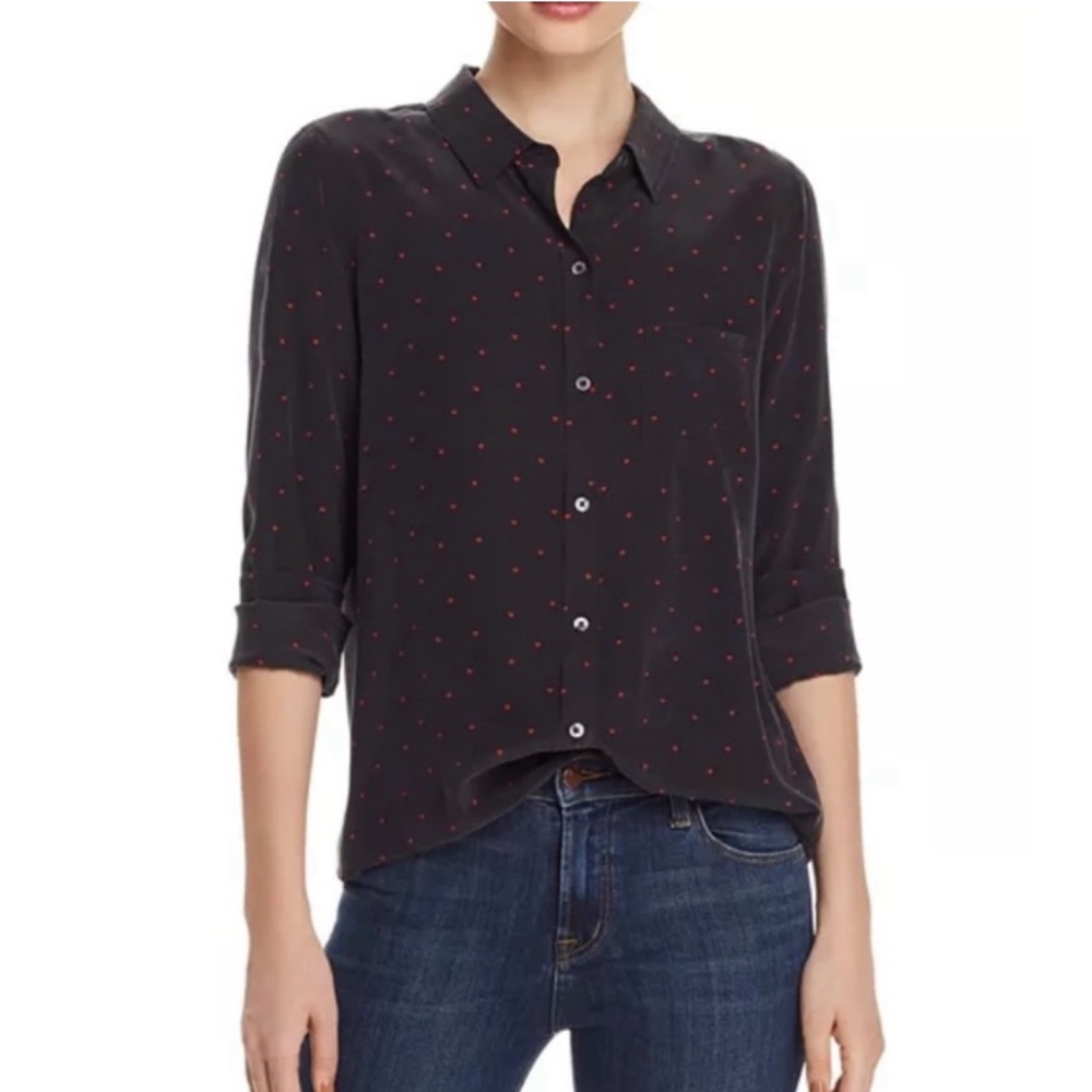 Rails Kate Red Mini Heart Blouse